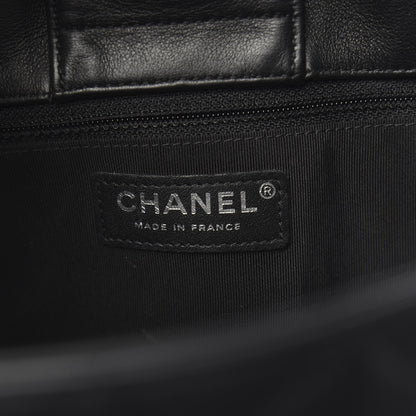 Chanel Calfskin Quilted Large CC Shopping Tote Black 6 of 10