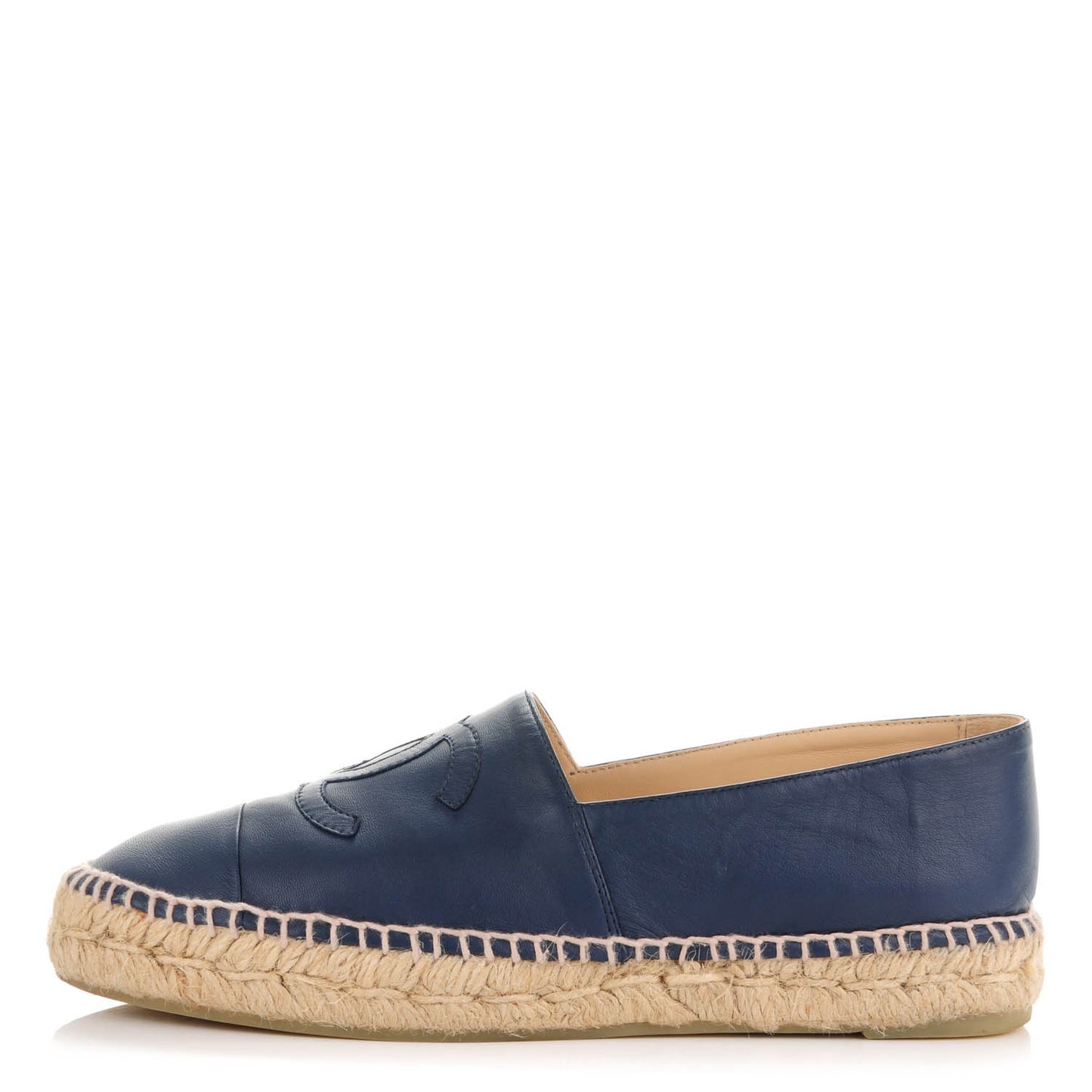 Lambskin CC Espadrilles 39 Dark Navy