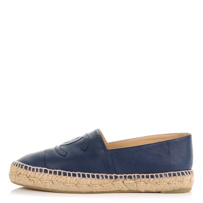 Chanel Lambskin CC Espadrilles 39 Dark Navy 1 of 9