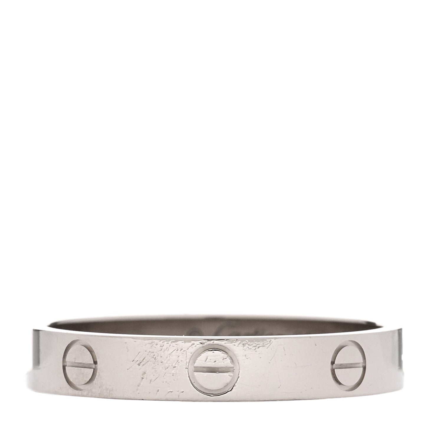 18K White Gold 3.5mm LOVE Wedding Band Ring 61 9.5