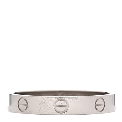 Cartier 18K White Gold 3.5mm LOVE Wedding Band Ring 61 9.5 1 of 5