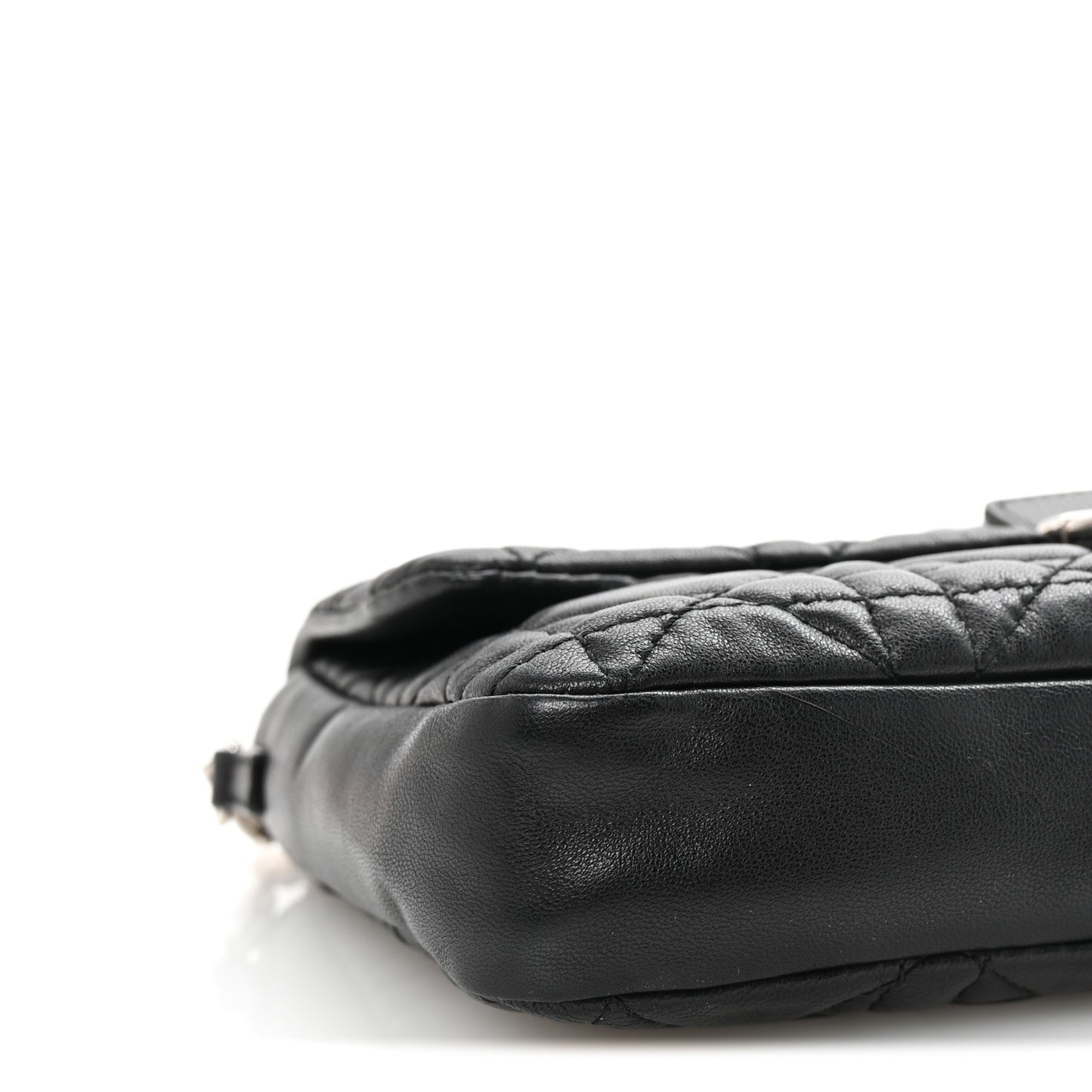 Lambskin Cannage Miss Dior Promenade Pouch Black