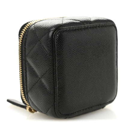 Chanel Caviar Quilted Jewelry Travel Case Black 4 of 7