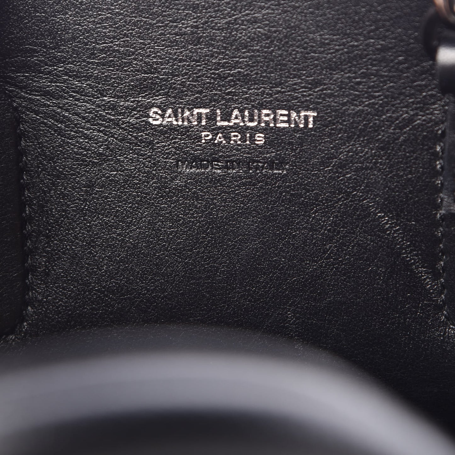 Grained Calfskin Nano Sac De Jour Black