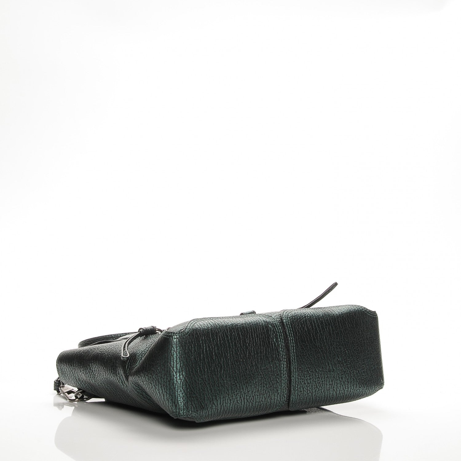 3.1 Phillip Lim 3.1 Metallic Textured Calfskin Medium Pashli Satchel Green 4 of 7