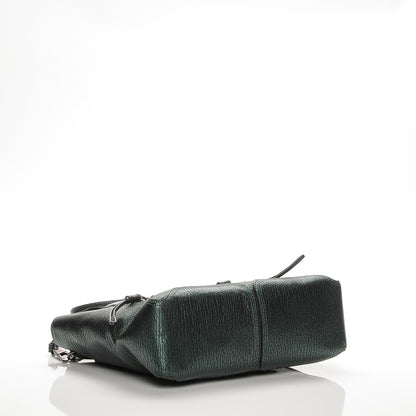 3.1 Phillip Lim 3.1 Metallic Textured Calfskin Medium Pashli Satchel Green 4 of 7