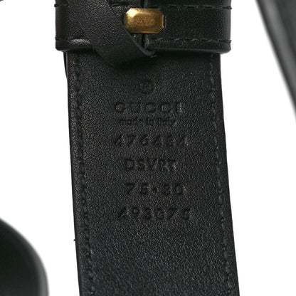 Gucci Calfskin Matelasse GG Marmont Belt Bag 75 30 Black 9 of 13