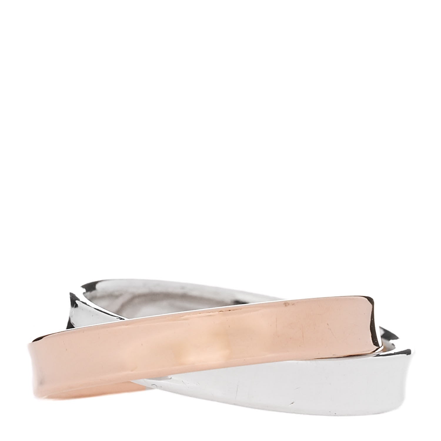 Tiffany 18K Rose Gold Sterling Silver 1837 Interlocking Circles Ring 54 6.75 3 of 4