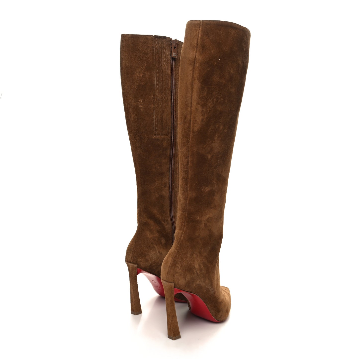 Suede Calfskin Condora Botta 85 Knee Boots 36 Brown