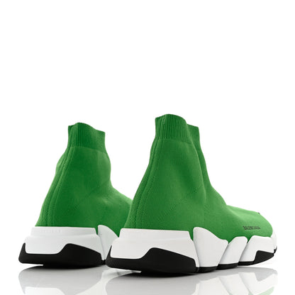 Balenciaga Technical 3D Recycled Knit Bi-Color Sole Mens Speed 2.0 Sneakers 45 Green 4 of 9