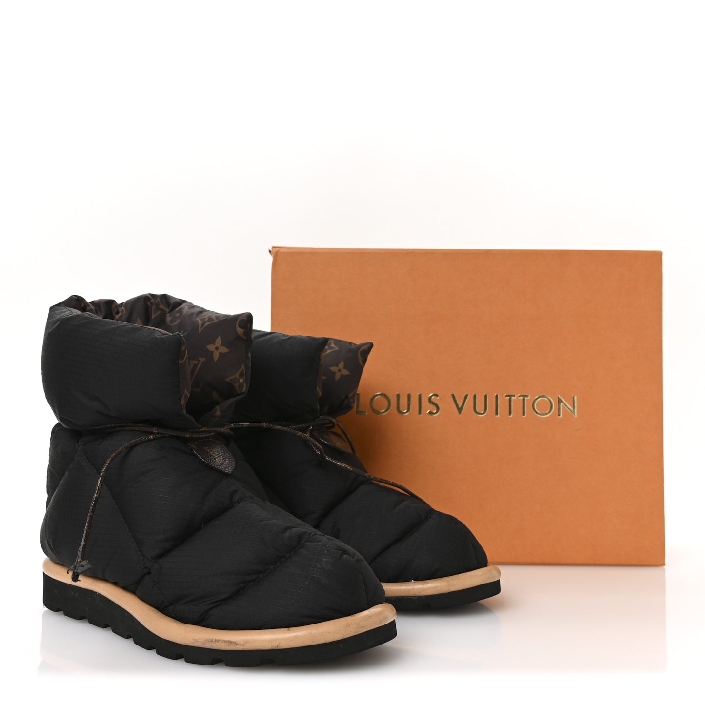 Nylon Monogram Pillow Comfort Ankle Boot 37.5 Black