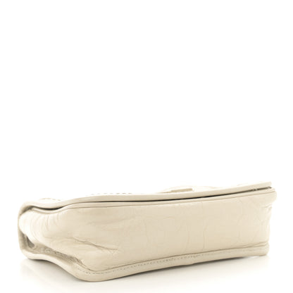 Saint Laurent Crinkled Calfskin Matelasse Monogram Niki Chain Wallet Crema Soft 4 of 15