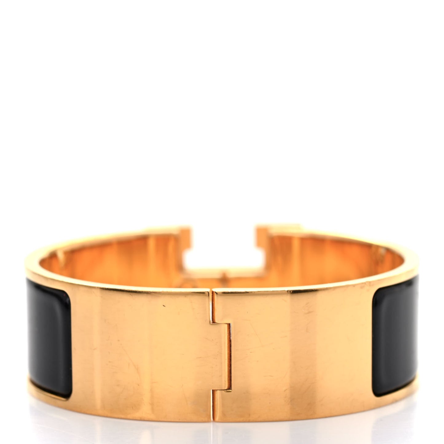 Enamel Wide Clic Clac H Bracelet PM Black