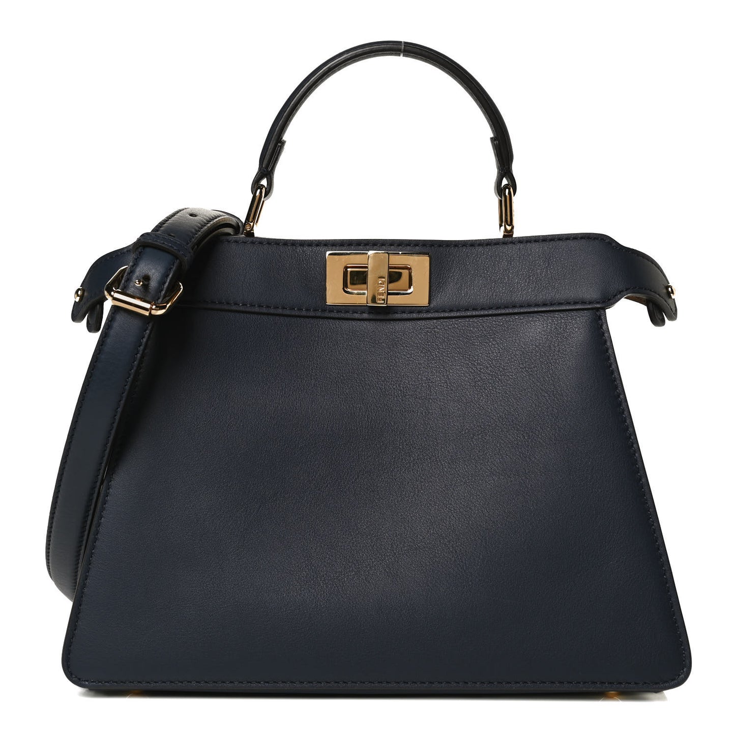 Vitello Seta Nappa Bi-Color Small Peekaboo I SEE U Satchel Midnight Light Rose Sand