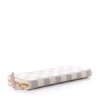 Louis Vuitton Damier Azur Clemence Wallet Rose Ballerine 4 of 7