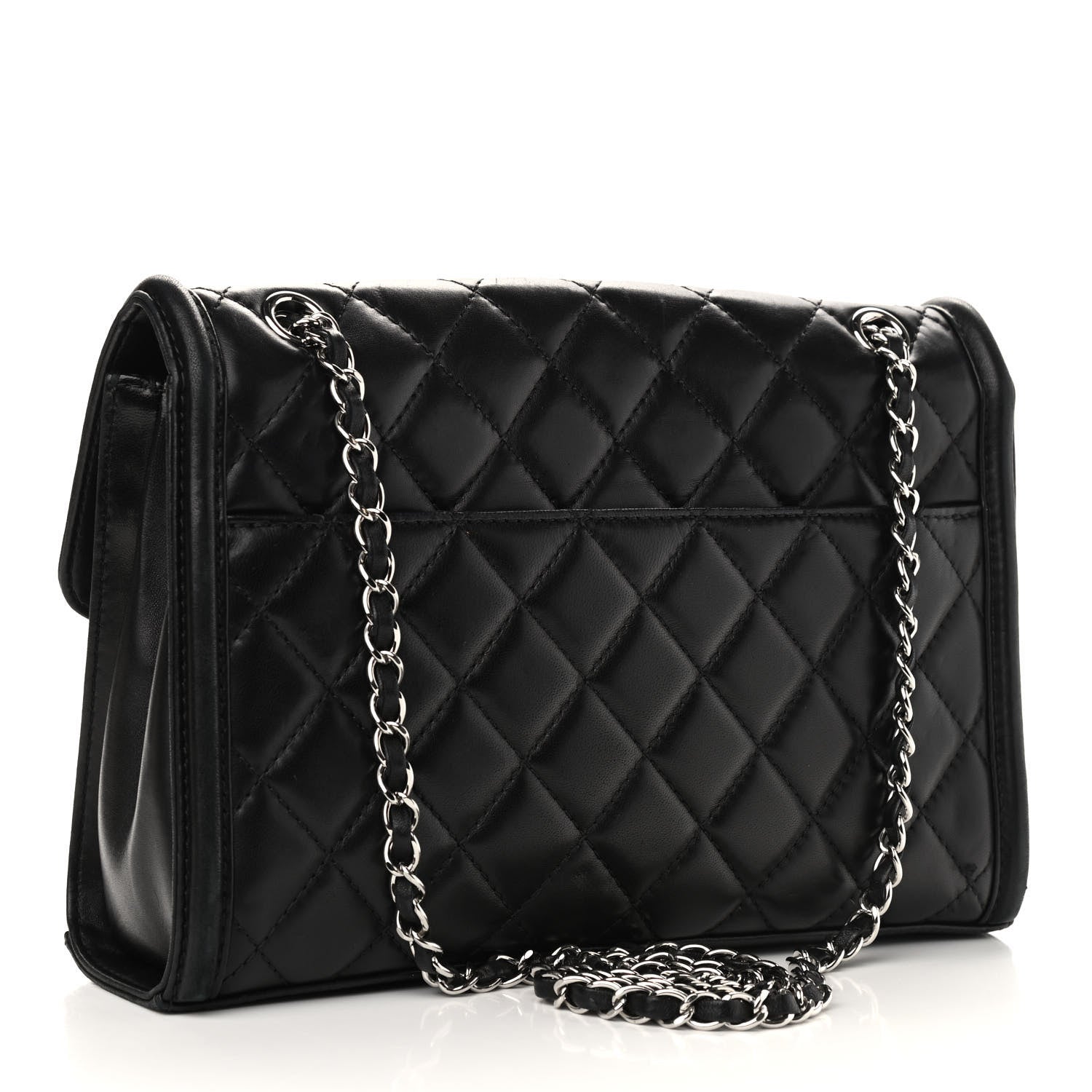 Chanel Lambskin Quilted Large Geometric Flap Black 3 of 11