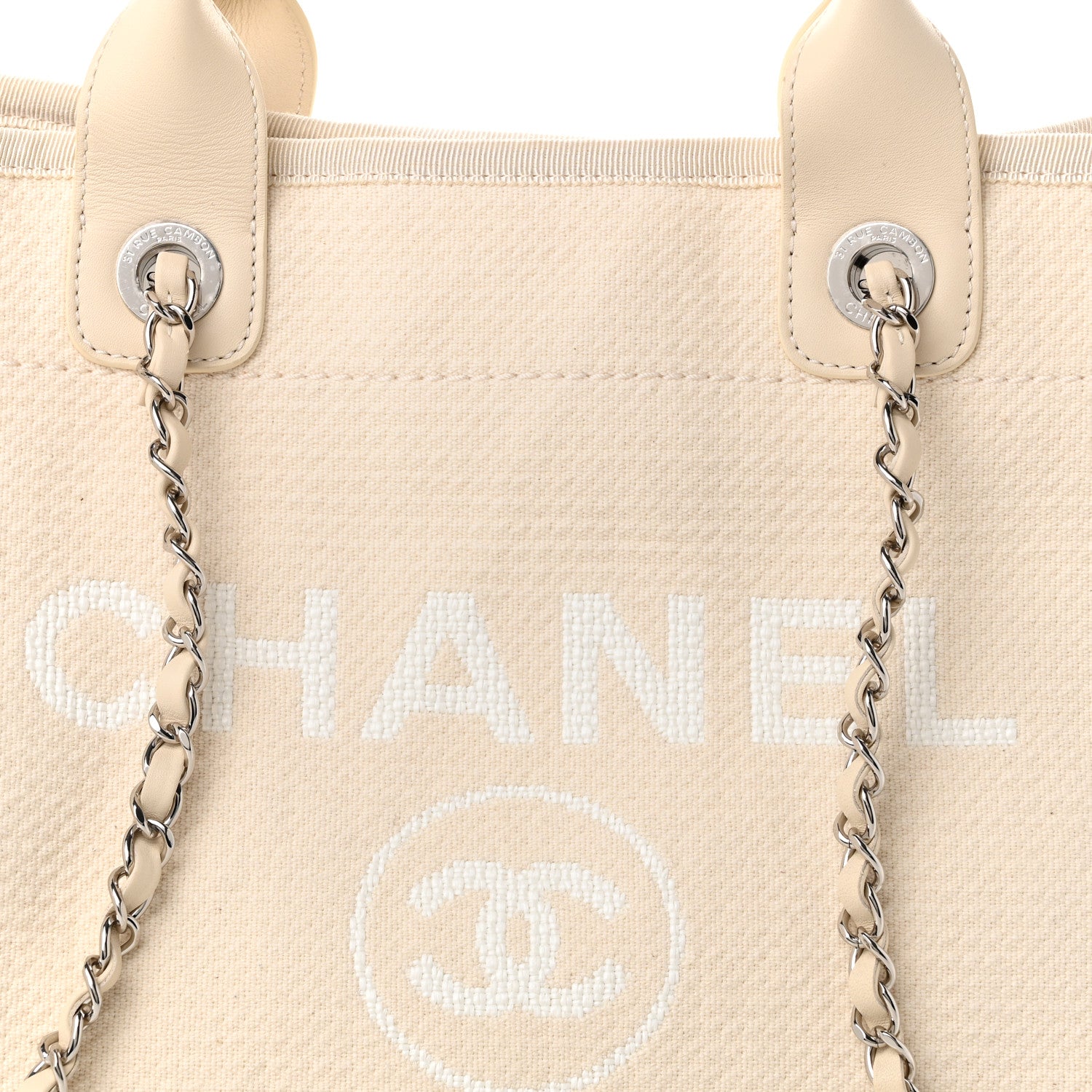 Chanel Mixed Fibers Small Deauville Tote Beige 9 of 11