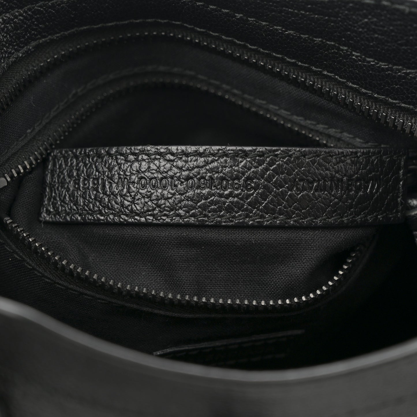 Shiny Goatskin Matte Black Metallic Edge Hardware Mini City Black