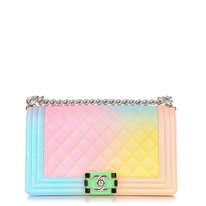 Chanel Caviar Quilted Medium Cuba Rainbow Boy Flap Multicolor 1 of 9