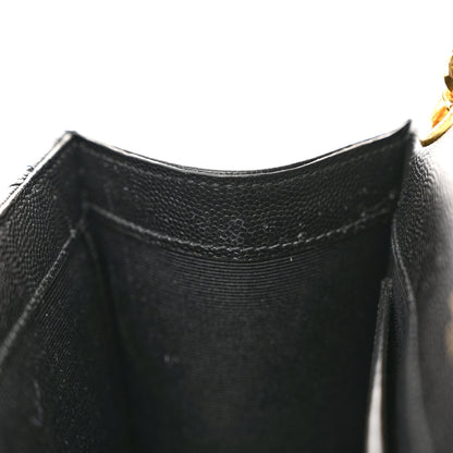 Saint Laurent Grain De Poudre Textured Mixed Matelasse Triquilt Medium Monogram Satchel Black 12 of 12
