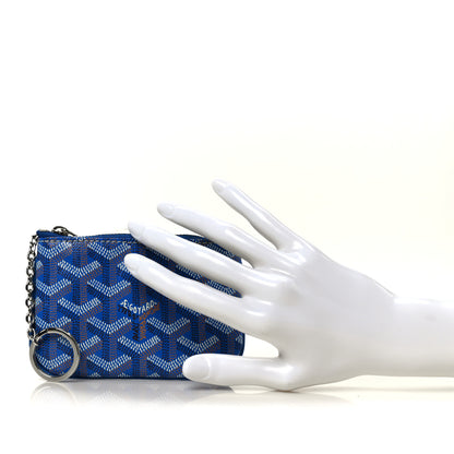 Goyard Goyardine Nano Senat Key Pouch Blue 2 of 8