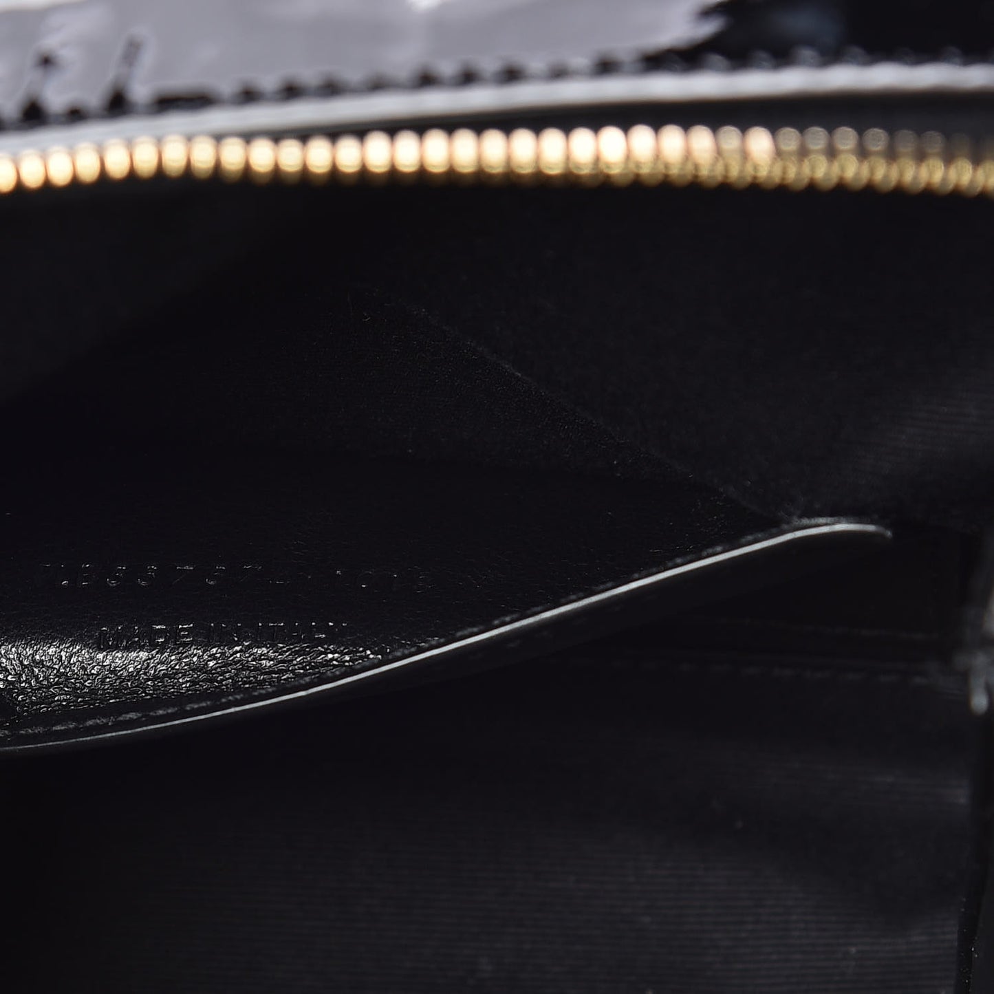 Patent Matelasse Vicky Monogram Belt Bag Black