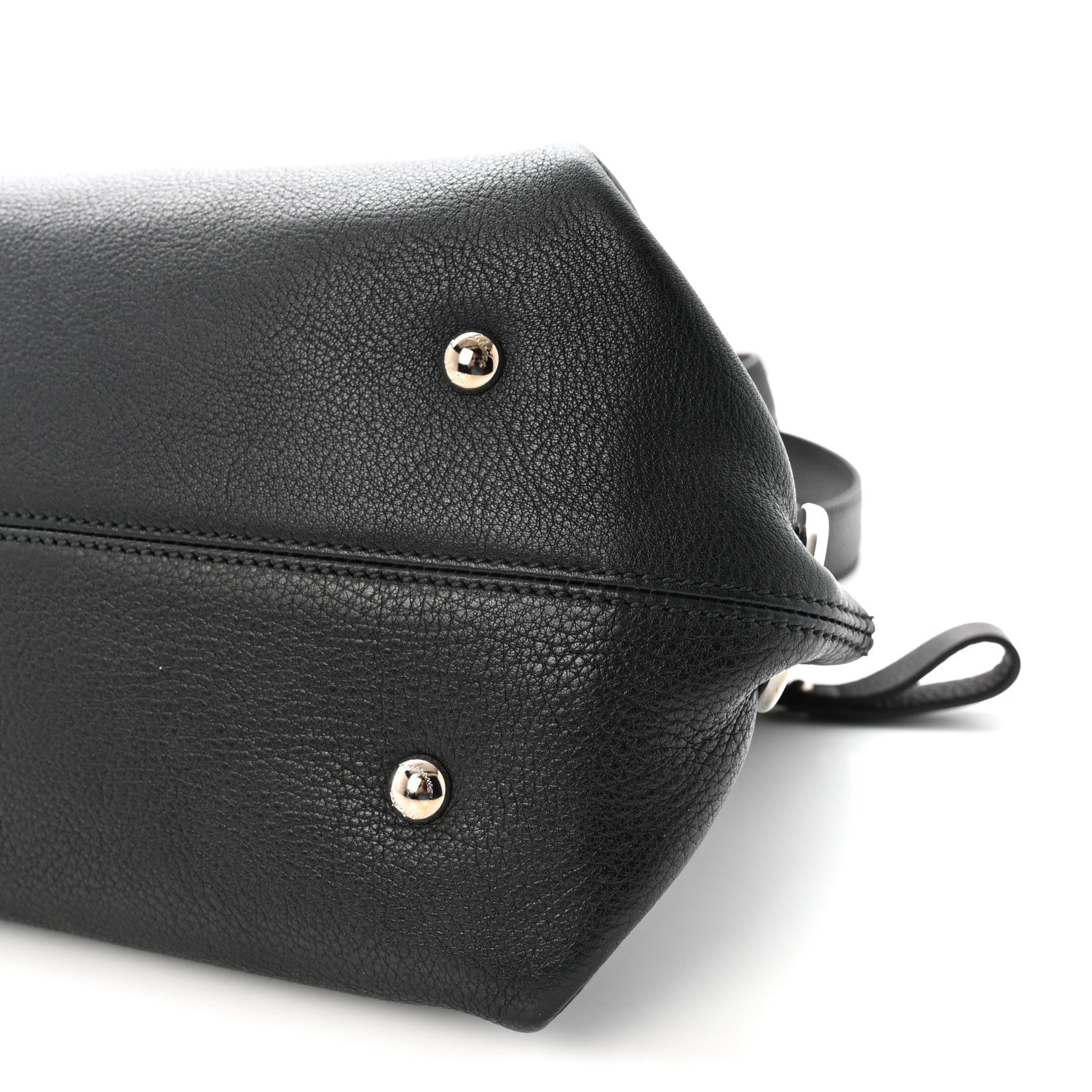Salvatore Ferragamo Grained Calfskin Sofia Satchel Black 9 of 9