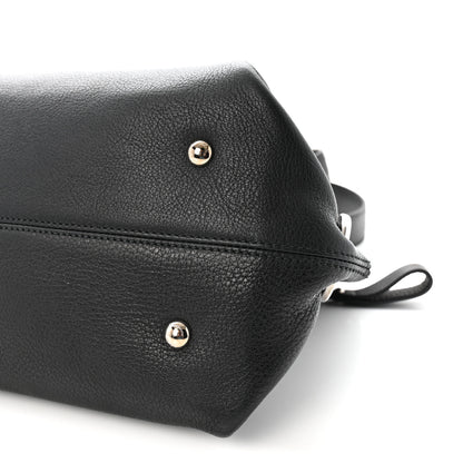 Salvatore Ferragamo Grained Calfskin Sofia Satchel Black 9 of 9