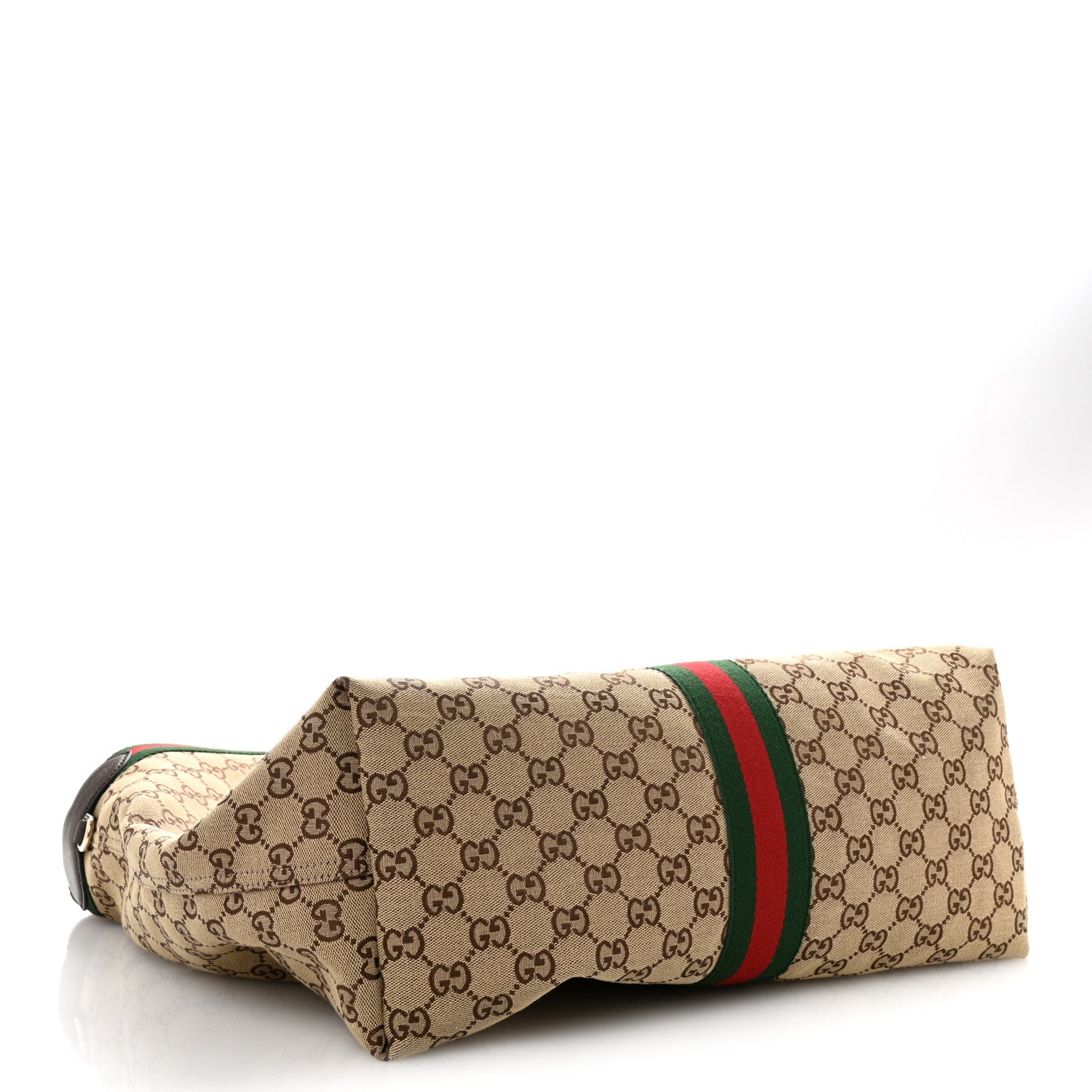 Gucci GG Monogram Web Large Giglio Tote Beige Brown 5 of 10
