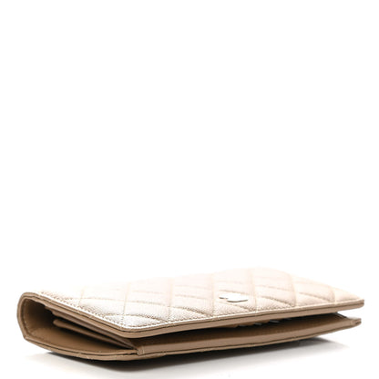 Chanel Caviar Quilted Yen Wallet Dark Beige 4 of 7