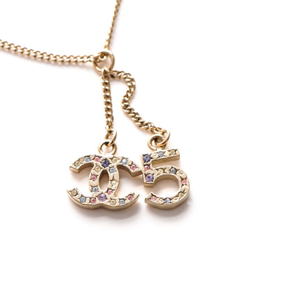 Chanel Crystal CC Bracelet Gold Multicolor 3 of 5
