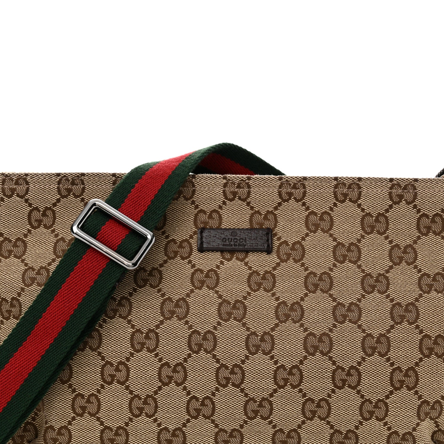 Gucci Monogram Web Small Flat Messenger Crossbody Dark Brown 8 of 12