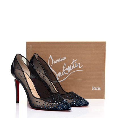 Christian Louboutin Rete Specchio Crystal Strass Follies 100 Pumps 39.5 Blue 11 of 11