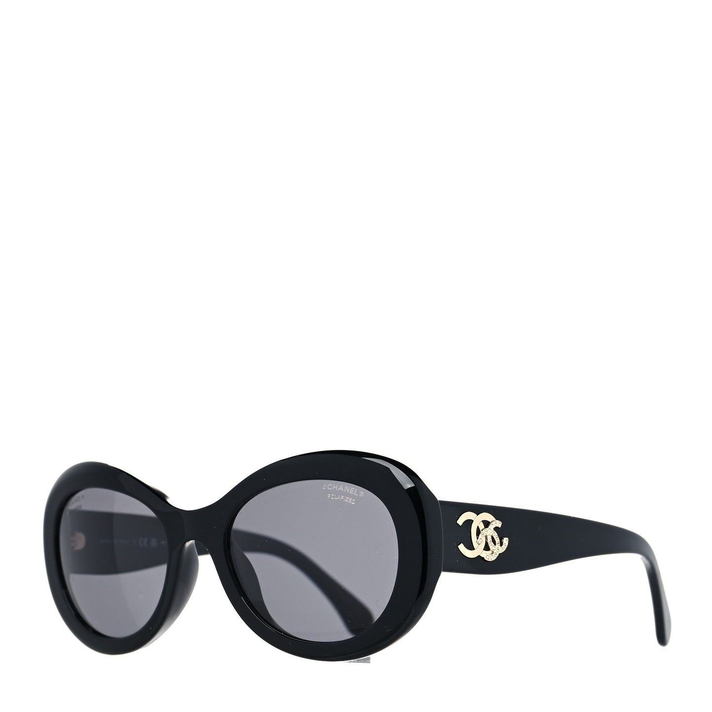 Acetate Polarized Oval CC Sunglasses 5469-B-A