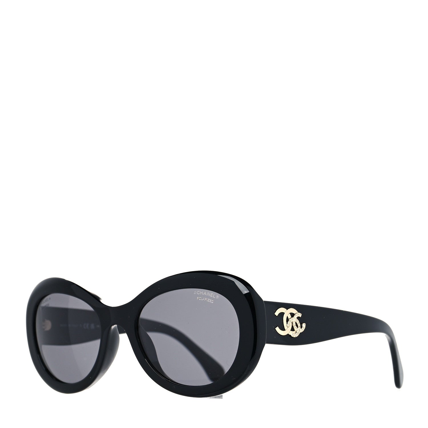 Chanel Acetate Polarized Oval CC Sunglasses 5469-B-A 1 of 7