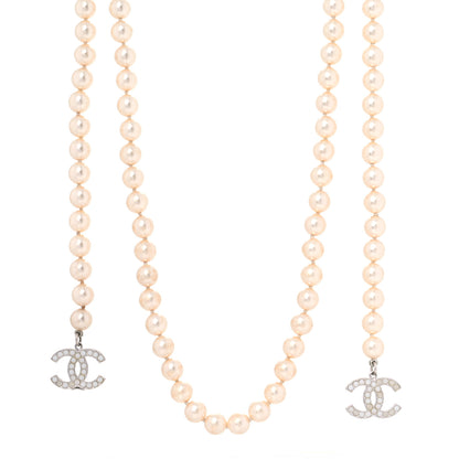 Chanel Pearl CC Necklace Light Gold 1 of 5