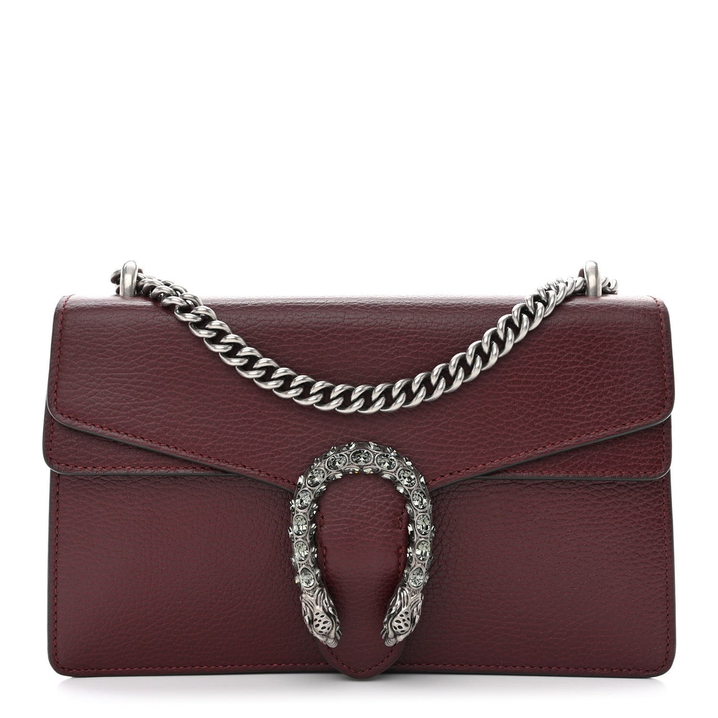 Dollar Calfskin Crystal Small Dionysus Shoulder Bag Vintage Bordeaux