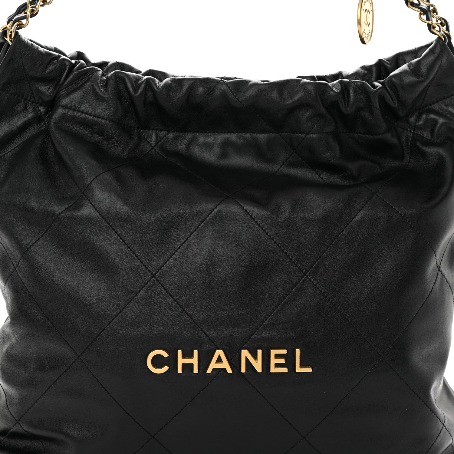 Chanel Shiny Calfskin Quilted Chanel 22 Black 9 of 11
