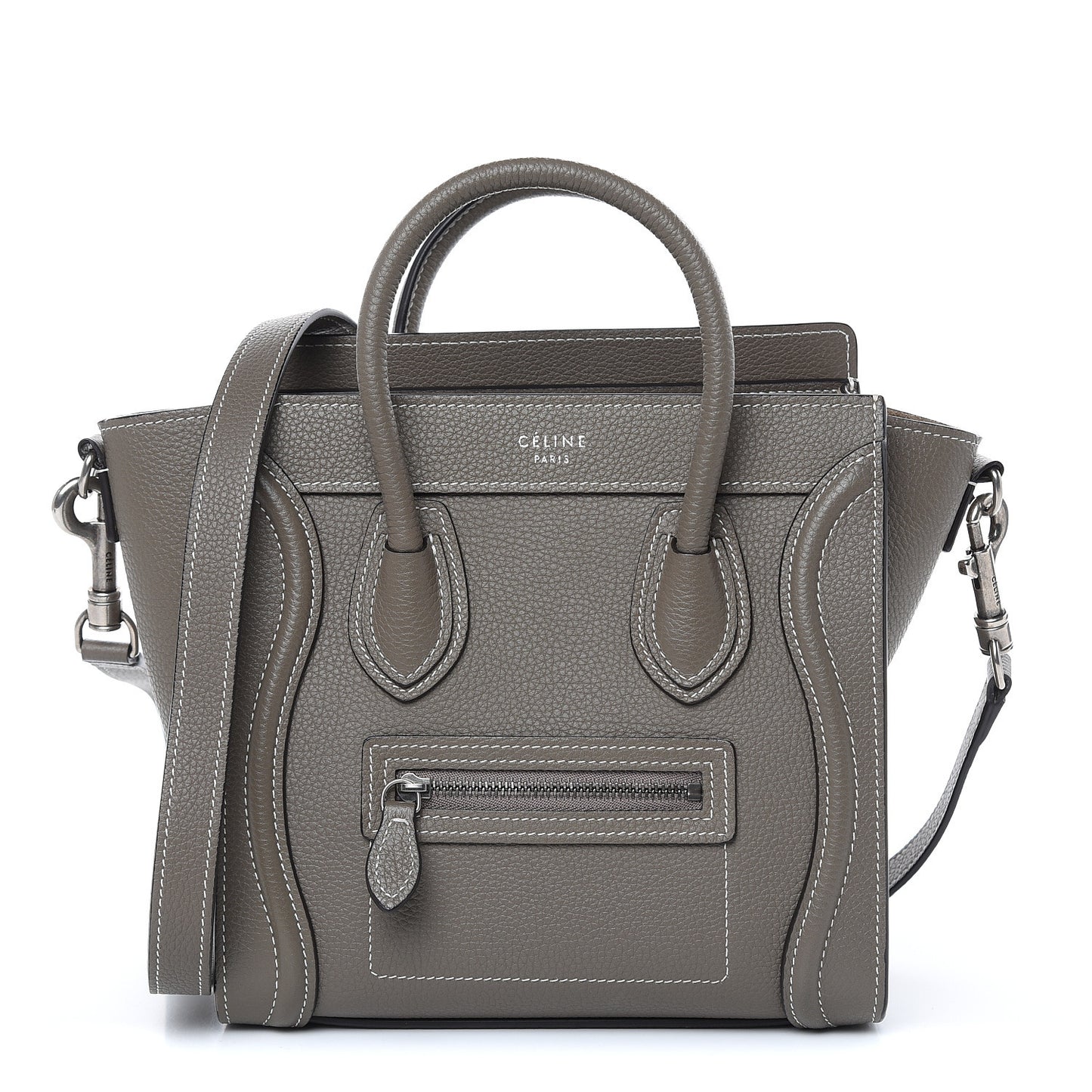 Drummed Calfskin Nano Luggage Souris