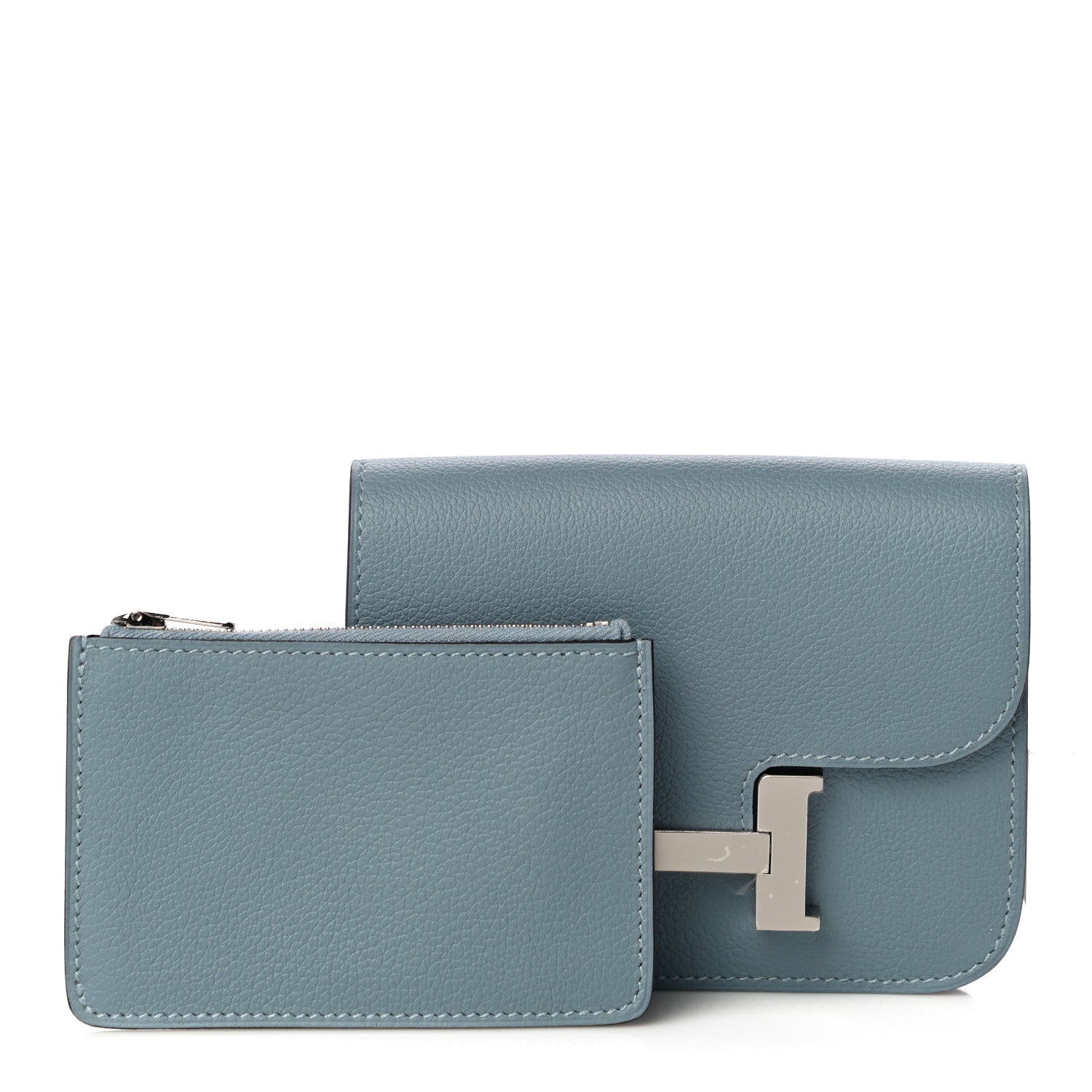 Hermes Evercolor Constance Slim Wallet Ciel 2 of 11