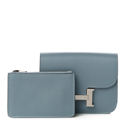 Hermes Evercolor Constance Slim Wallet Ciel 2 of 11
