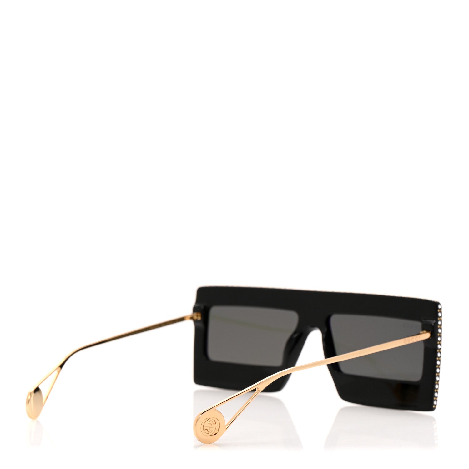 Gucci Acetate Crystal Mask-Frame Sunglasses GG0431S Black 4 of 7