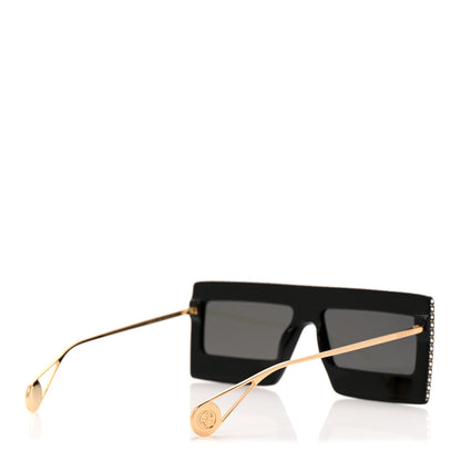 Gucci Acetate Crystal Mask-Frame Sunglasses GG0431S Black 4 of 7