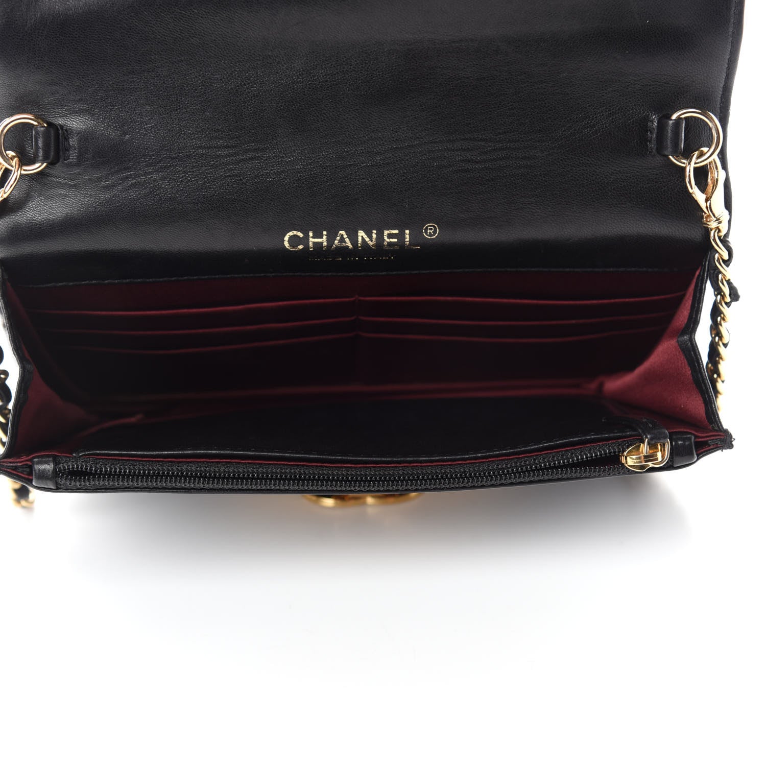 Chanel Lambskin Quilted Golden Class Wallet on Chain WOC Black 5 of 11