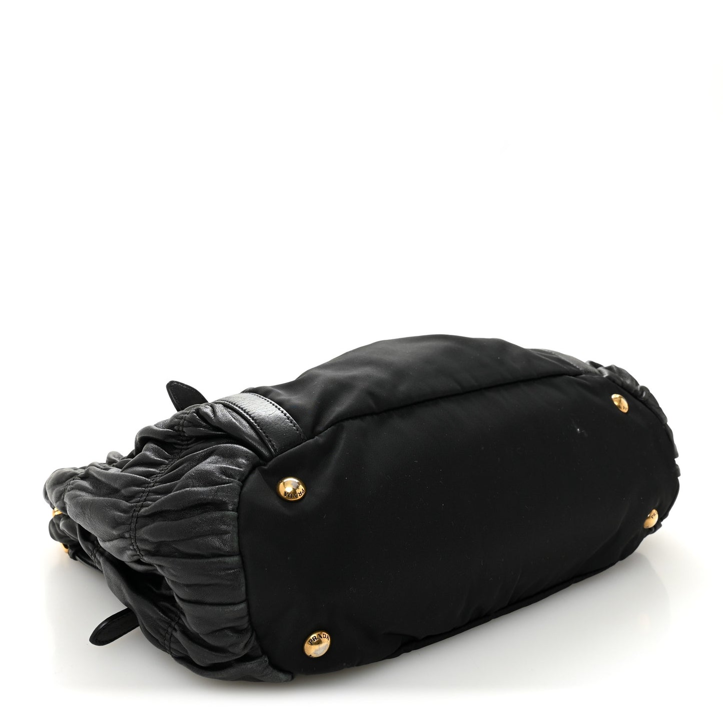 Tessuto Nylon Gaufre Shopping Satchel Black