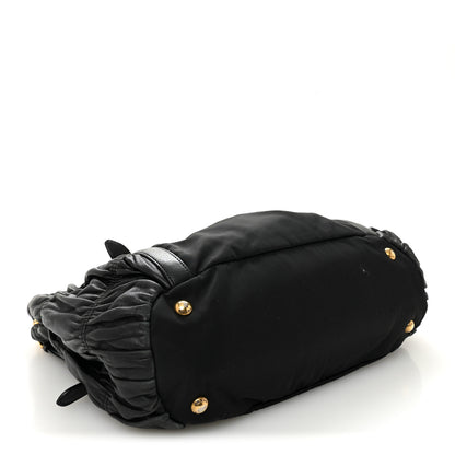 Prada Tessuto Nylon Gaufre Shopping Satchel Black 4 of 10