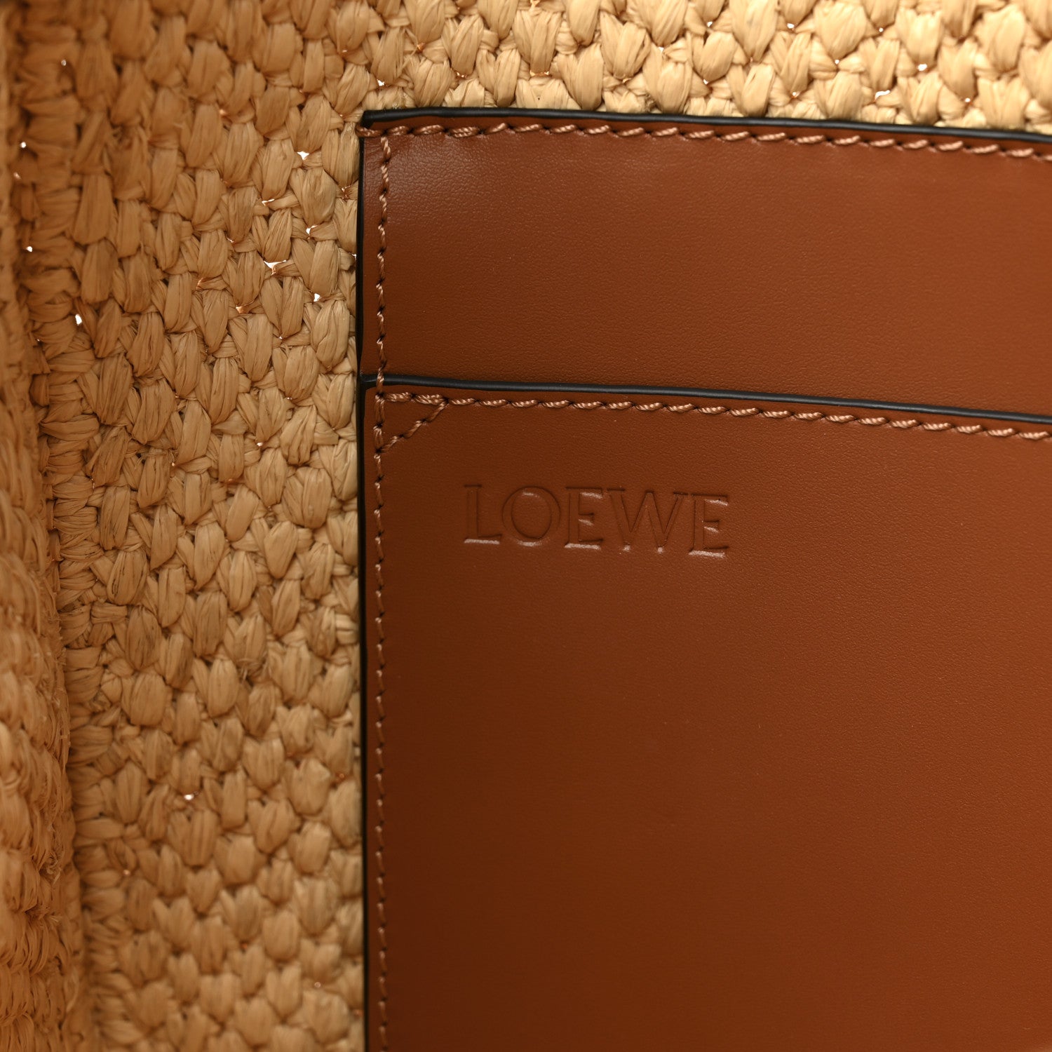Loewe X PAULA'S IBIZA Raffia Medium Font Tote Natural Tan 6 of 11