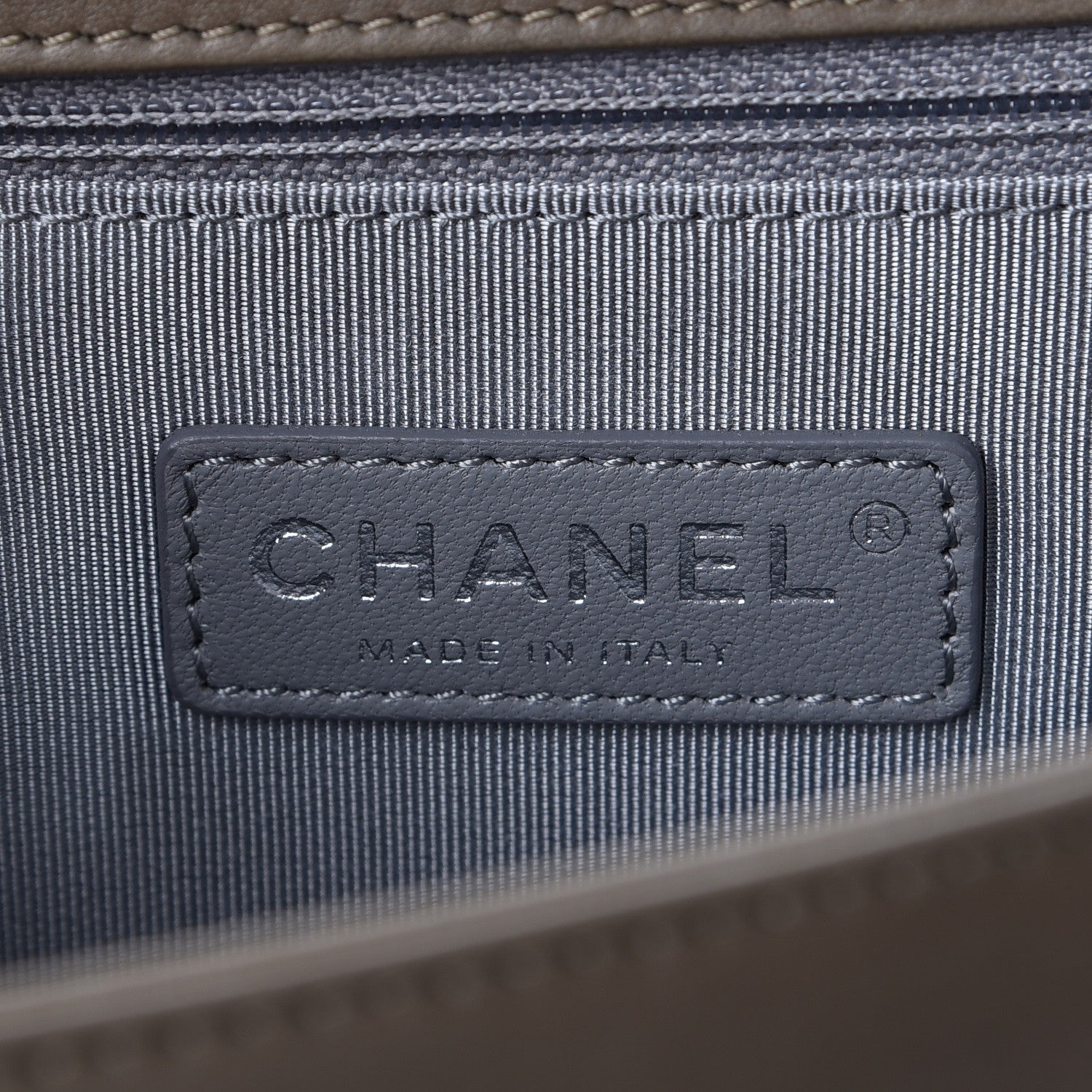 Chanel Lambskin Quilted Large Boy Flap Khaki 2 of 4
