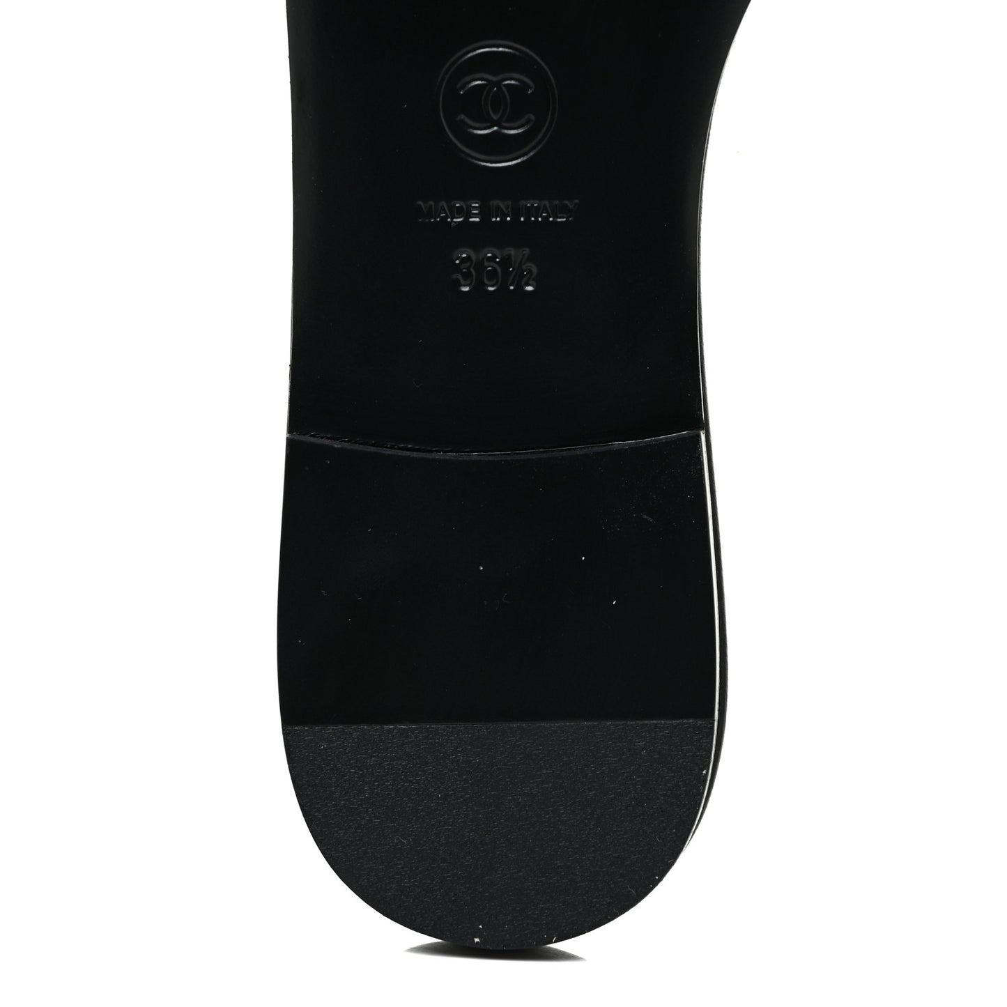 Lambskin Quilted CC Turnlock Sandals 36.5 Black