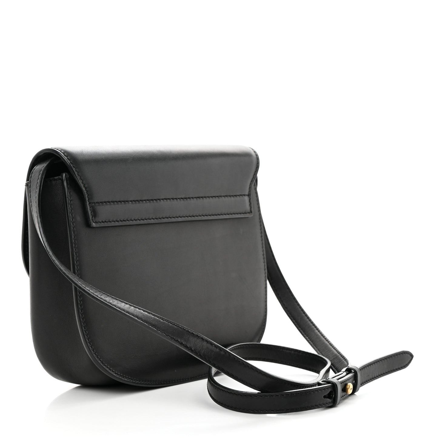 Smooth Calfskin Monogram Medium Kaia Satchel Black